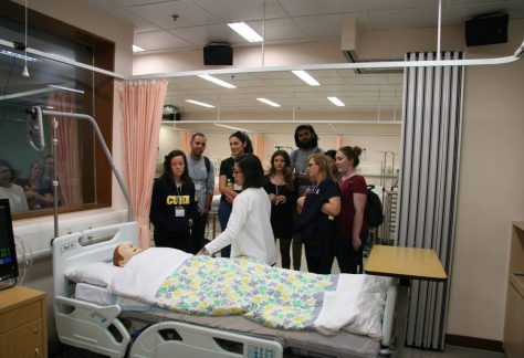 Our teacher showcasing our simulation laboratory to a group of students visiting via the inbound student exchange programme