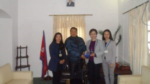 Prof. Winnie So and Prof. Jojo Wong met the Vice President of Nepal during their first Nepal trip in 2019