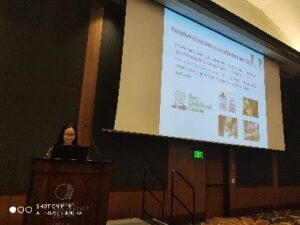Prof. Jojo Wong delivered a talk on using virtual reality to relieve pain among children with cancer undergoing peripheral intravenous cannulation in a conference held by UCLA School of Nursing