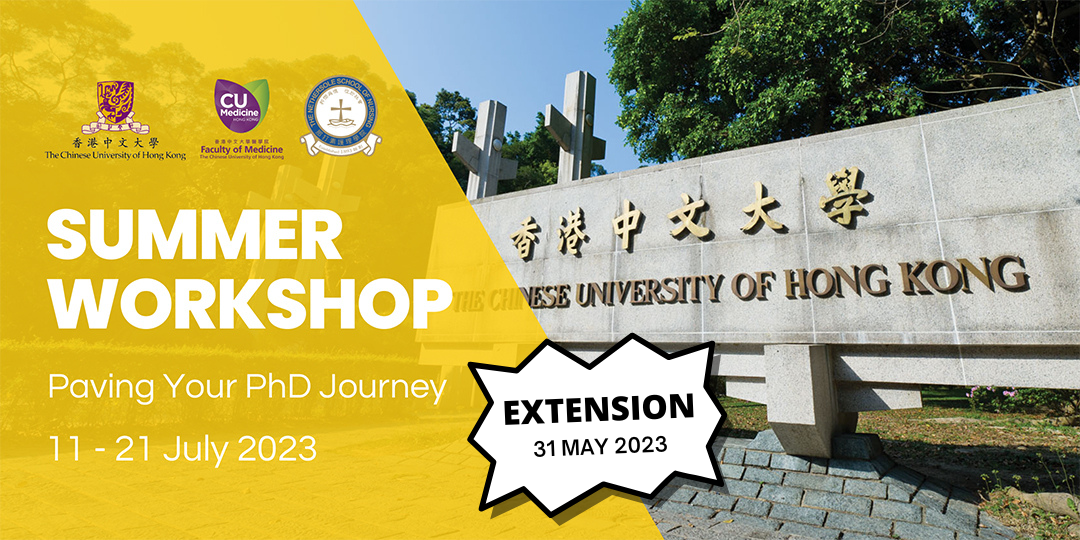 Extension of application deadline – PhD Summer Workshop 2023