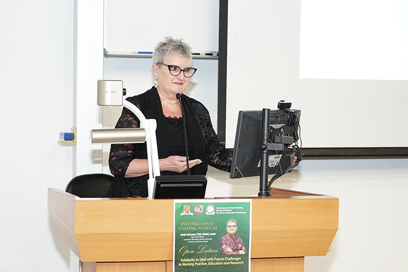 Prof. Linda Johnston delivering an open lecture to our staff and students - inbound academic activities